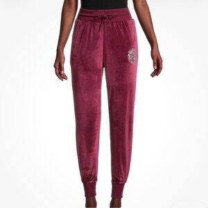 True Religion Women's Buddha Joggers, Burgundy Size Large​